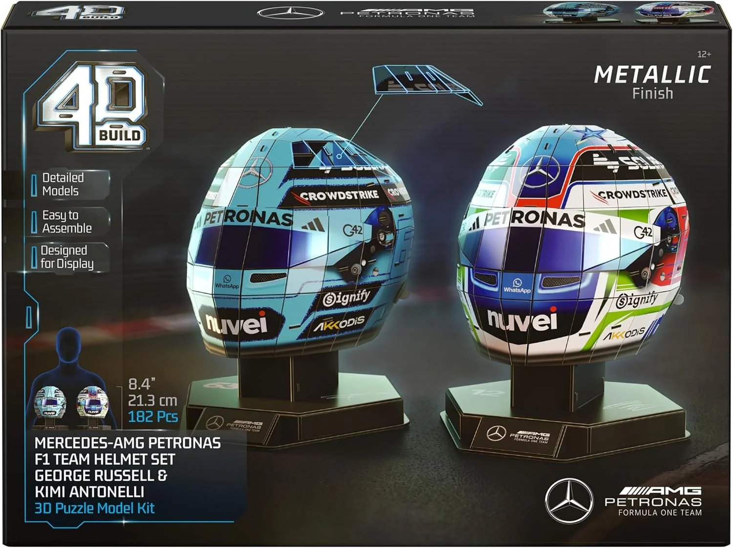 4D Build - Mercedes F1 Helmet Set