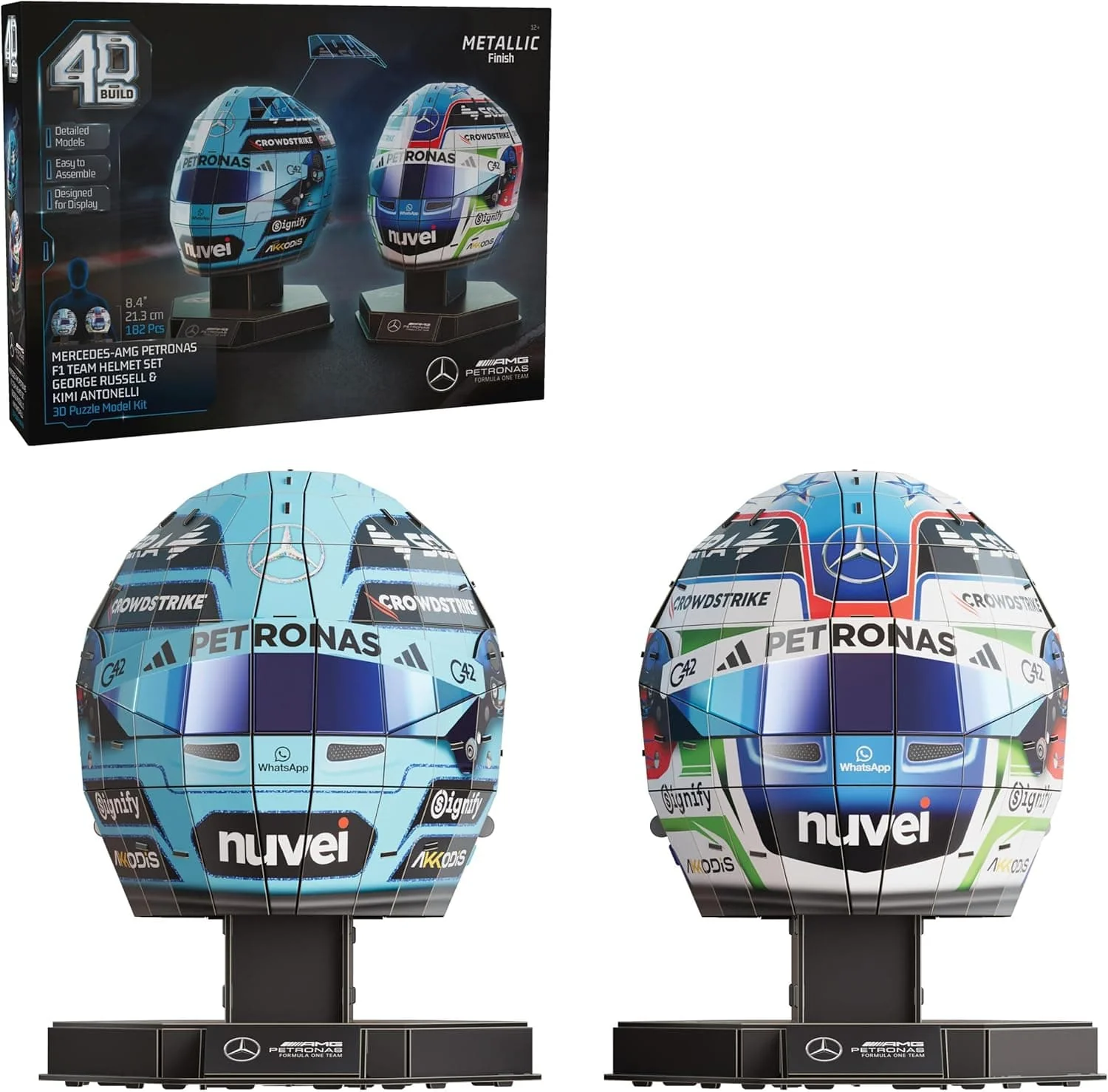 4D Build - Mercedes F1 Helmet Set - Image 2