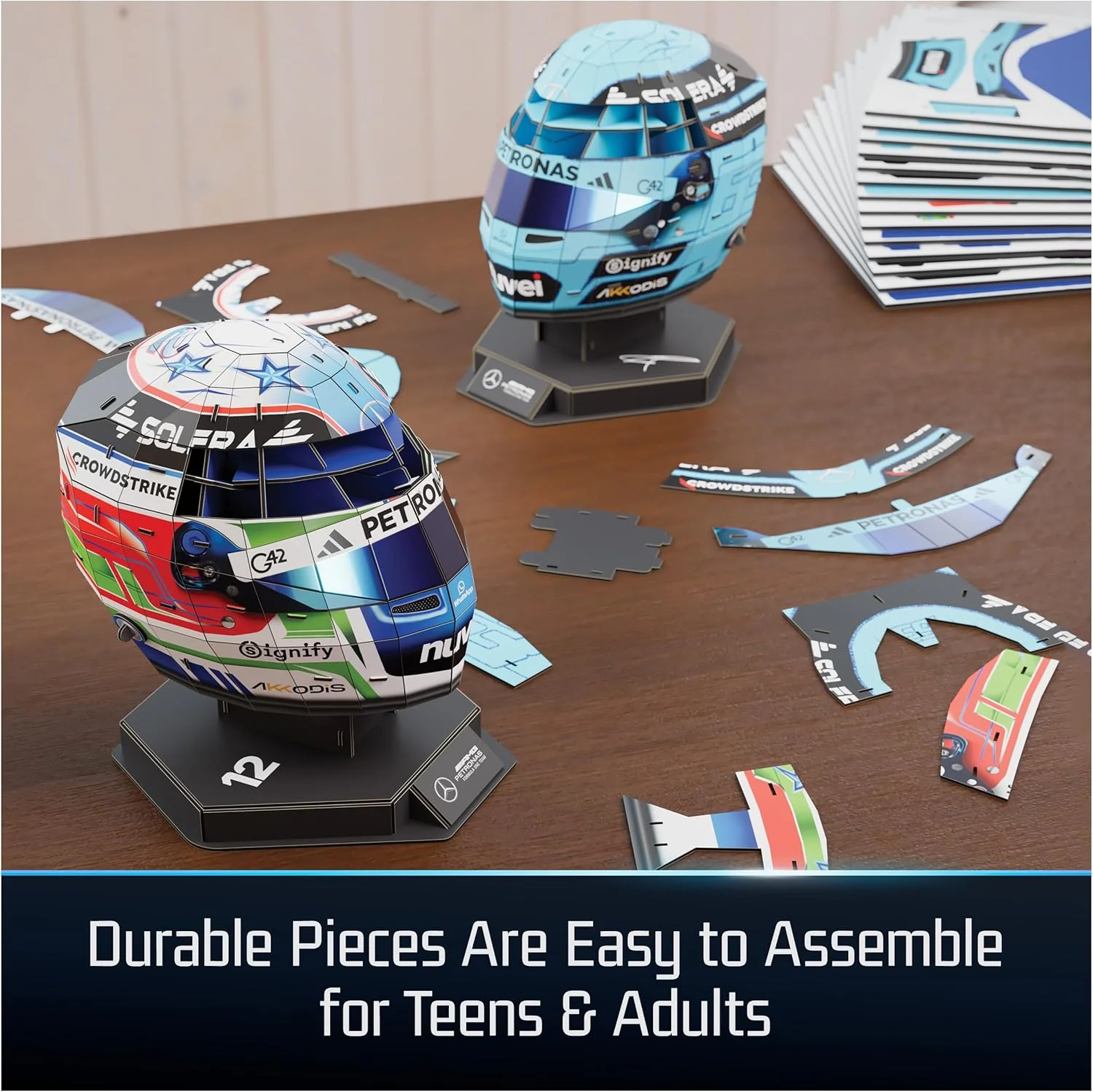 4D Build - Mercedes F1 Helmet Set - Image 6