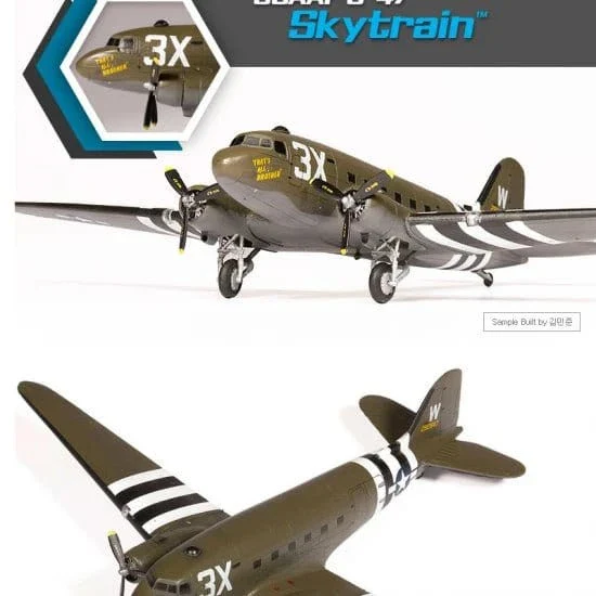 Academy 1/144 USAAF C-47 Skytrain Plastic Model Kit - Image 4