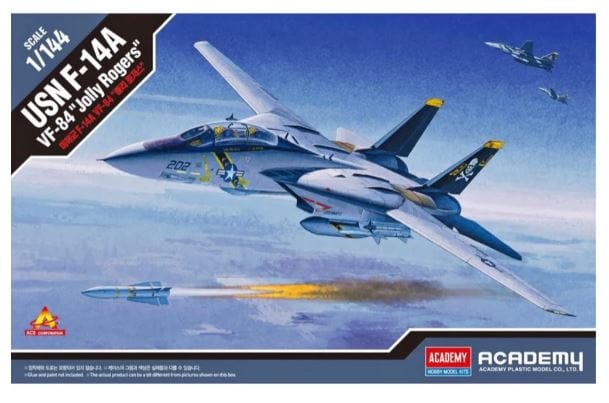 Academy 1/144 USN F-14A VF-84 Jolly Rogers Plastic Model Kit