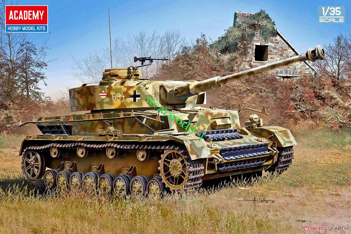 Academy 1/35 German Panzer IV Ausf.H "Ver.Late" Plastic Model Kit [13528]