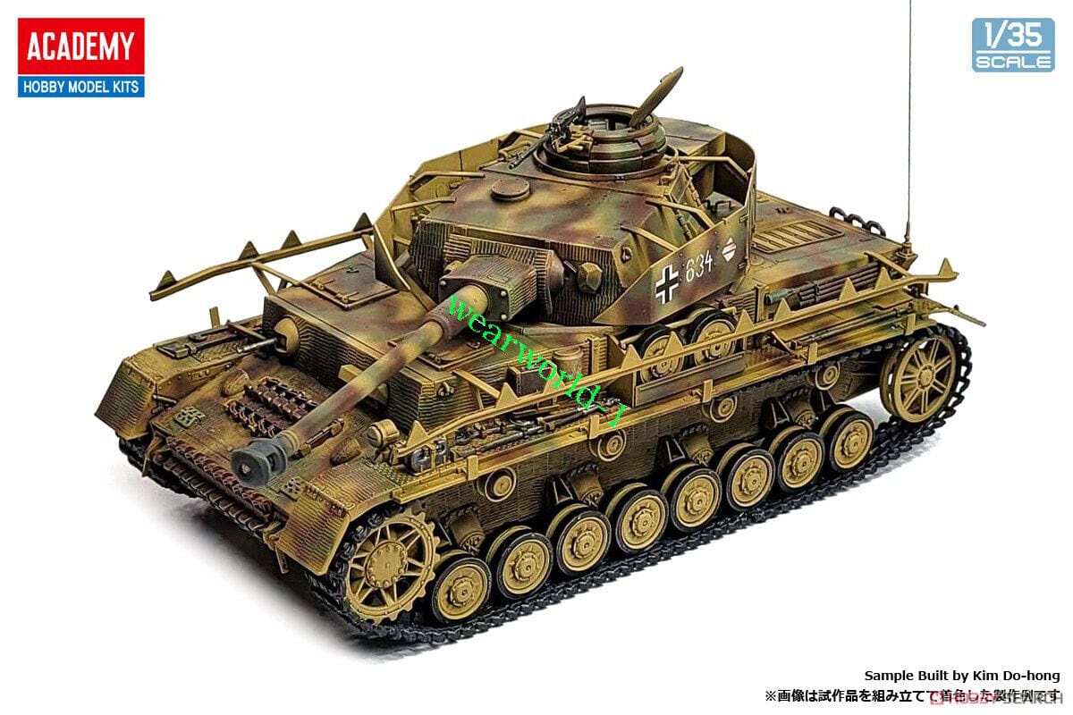 Academy 1/35 German Panzer IV Ausf.H "Ver.Late" Plastic Model Kit [13528] - Image 2