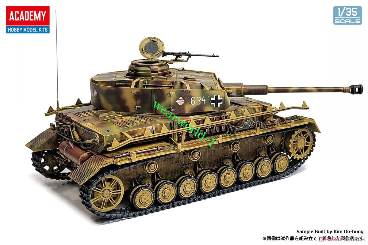 Academy 1/35 German Panzer IV Ausf.H "Ver.Late" Plastic Model Kit [13528] - Image 3
