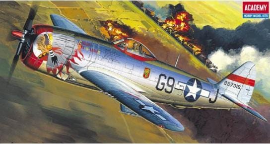 Academy 1/72 P-47D Bubble-Top Thunderbolt Plastic Model Kit