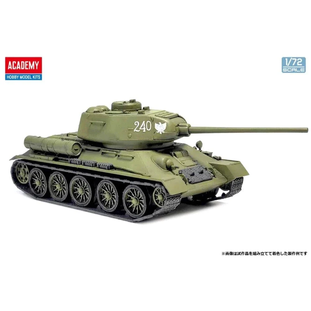 Academy 1/72 Soviet Medium Tank T-34-85 Plastic Model Kit - Image 3