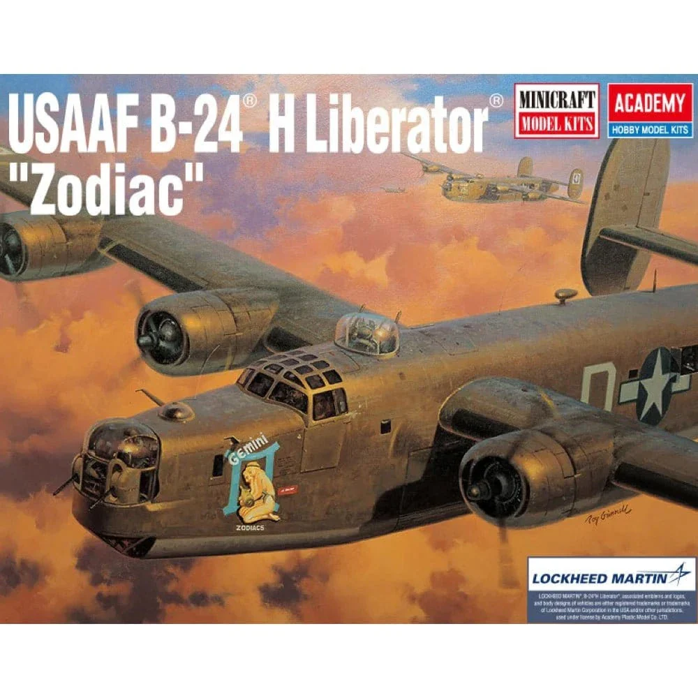 Academy 1/72 USAAF B-24H Liberator Zodiac Plastic Model Kit