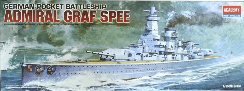 Academy 14103 1/350 German Pocket Battleship Admiral Graf Spee Plastic Model Kit