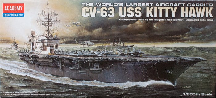 Academy 14210 1/800 U.S.S. CVN-63 Kitty Hawk Plastic Model Kit
