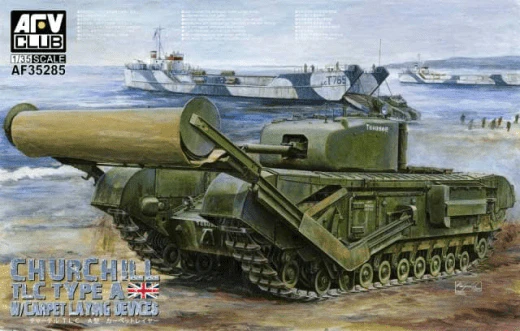 AFV Club AF35285 1/35 Churchill Tlc Type-A (w/ Carpet Laying Devices) Plastic Model Kit