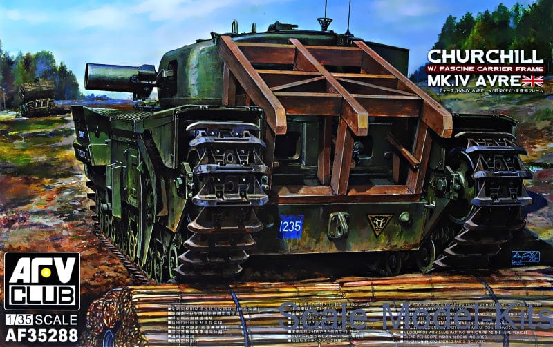 AFV Club AF35288 1/35 Churchill Mk.IV Avre w/ Fascine Carrier Plastic Model Kit