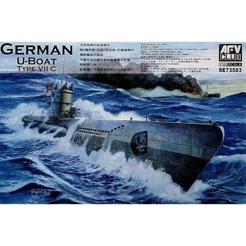 AFV Club SE73503 1/350 German U-Boat Type VII C Plastic Model Kit