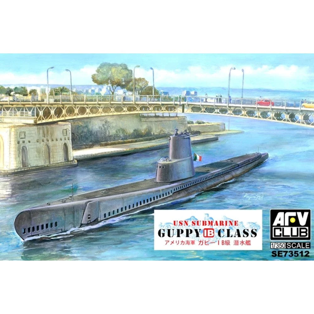 AFV Club SE73512 1/350 USN Guppy LB Class Submarine (SS Leonardo Da Vinci) Plastic Model Kit