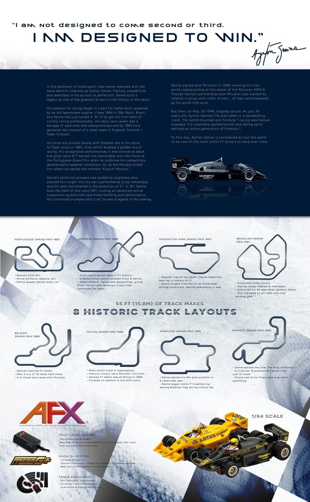 AFX Ayrton Senna Tribute Limited Edition Slot Car Set [22112]** - Image 3