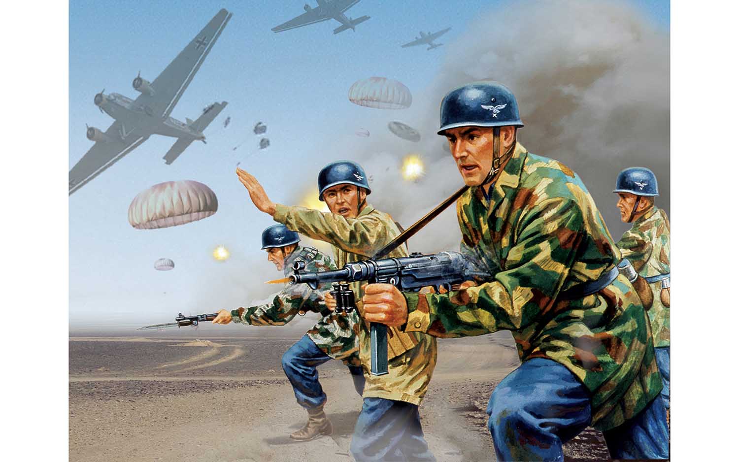 Airfix 02712V 1/32 WWII German Paratroopers Plastic Model Kit