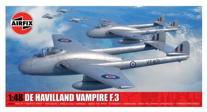 Airfix 1/48 De Havilland Vampire F.3 Plastic Model Kit [A06107A]