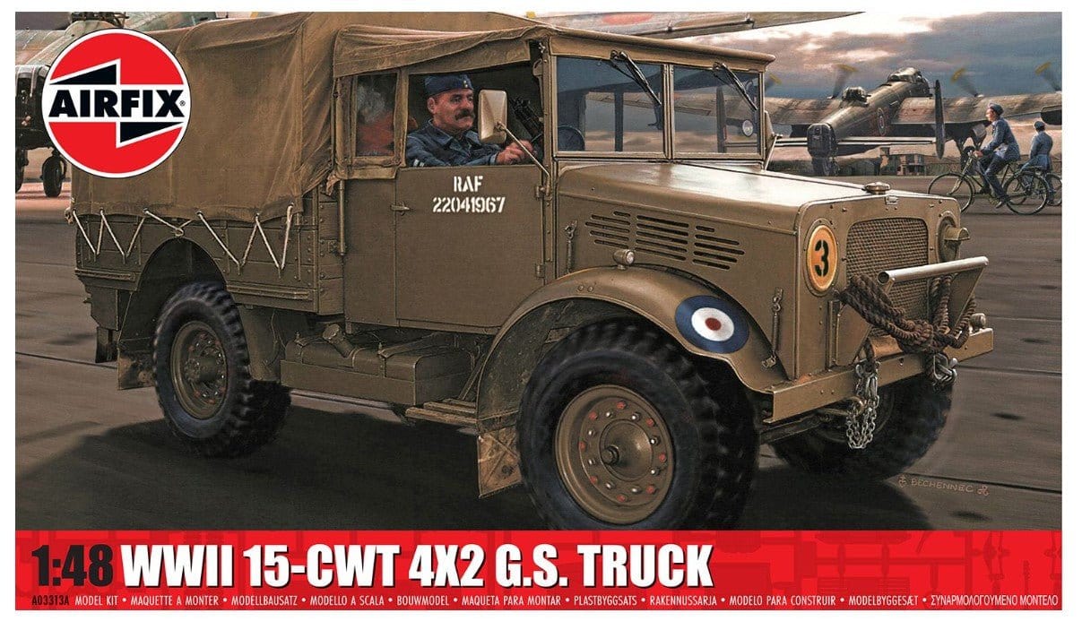 Airfix 1/48 WWII 15-cwt 4 x 2 G.S. Truck Plastic Model Kit [A03313A]