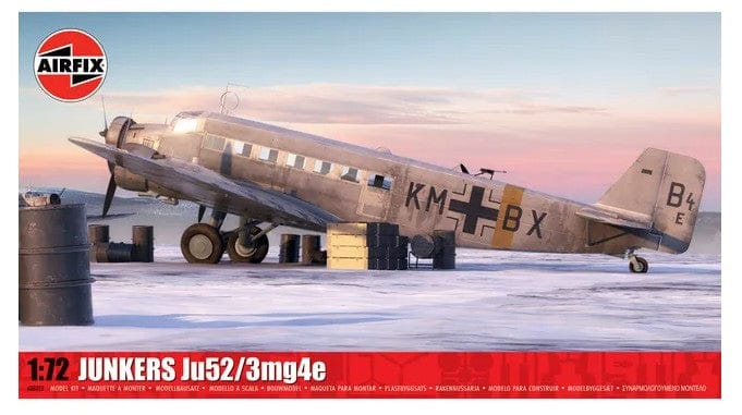 Airfix 1/72 Junkers JU52/3MG4E  Plastic Model Kit [A08022]
