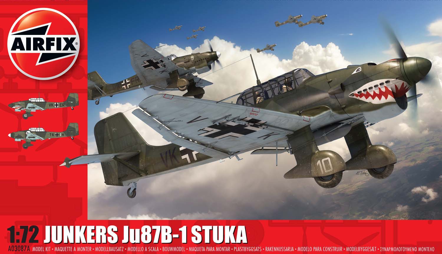Airfix 03087A 1/72 Junkers Ju87 B-1 Stuka Plastic Model Kit