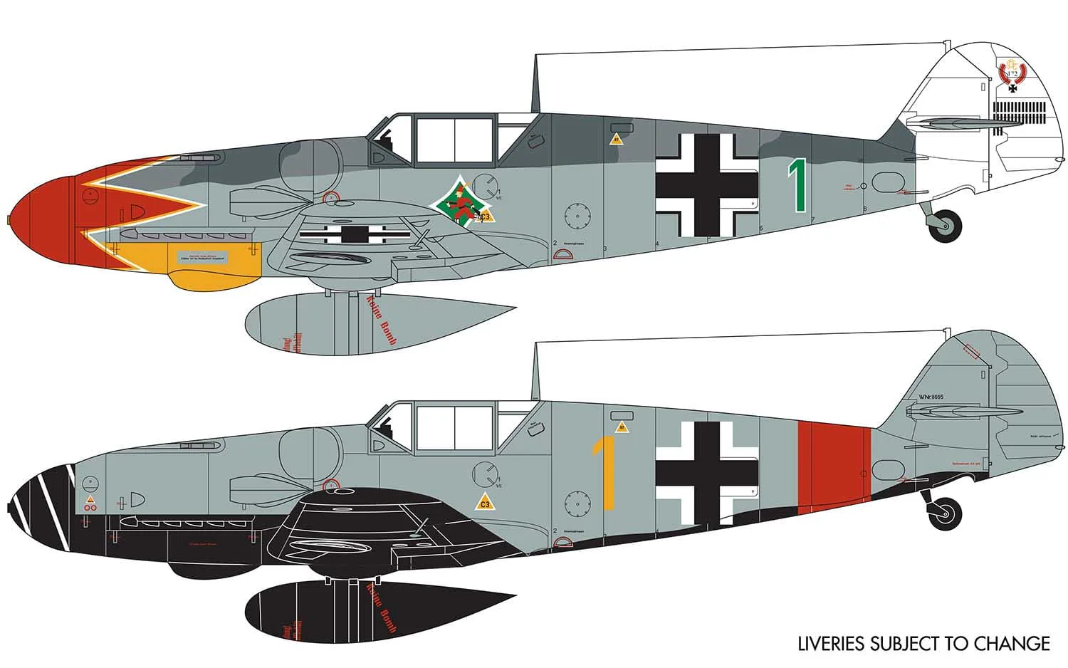 Airfix 02029B 1/72 Messerchmitt BF109G-6 Plastic Model Kit - Image 2