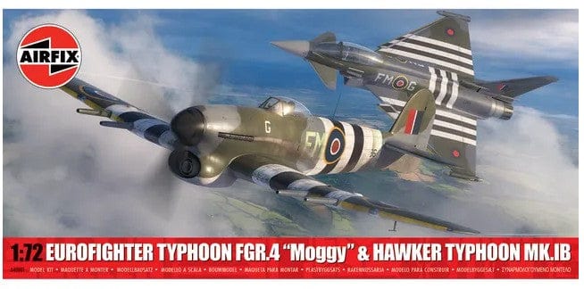 Airfix 1/72 Twin Pack - Eurofighter Typhoon FGR.4 (Fmog) + Hawker Typhoon Mk.Ib Plastic Model Kit [A40001]