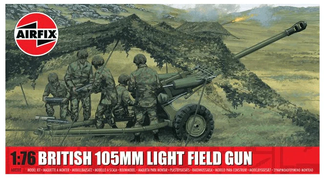 Airfix 1/76 British 105mm Light Field Gun Plastic Model Kit [A02332]
