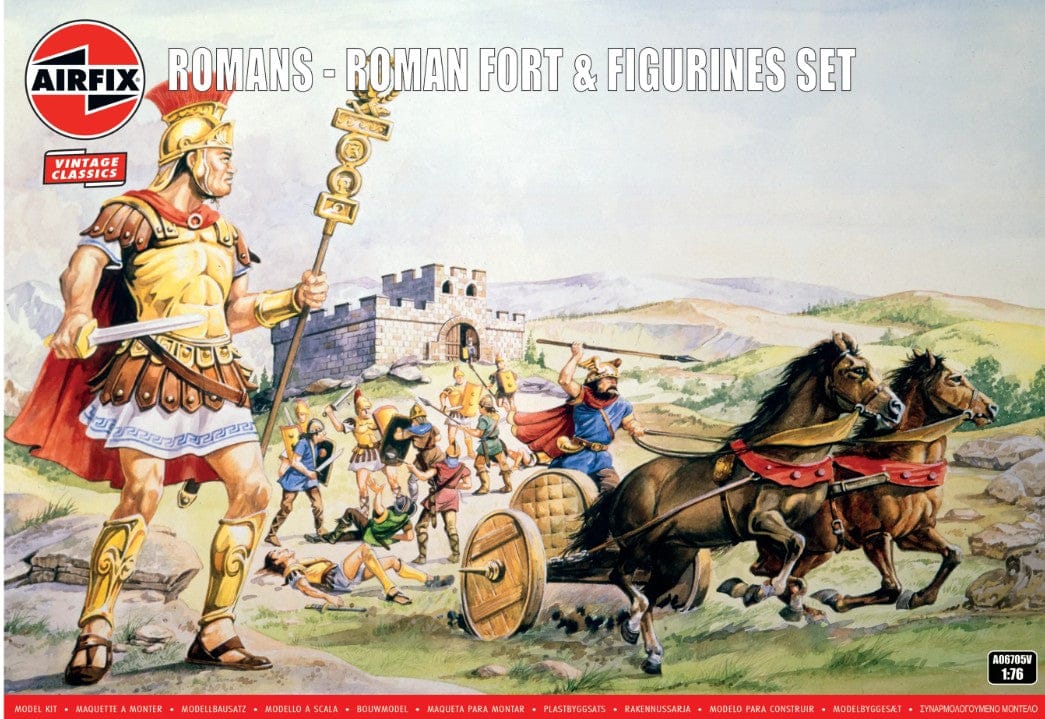 Airfix 1/76 Romans - Roman Fort & Figurines Set Plastic Model Kit [A06705V]