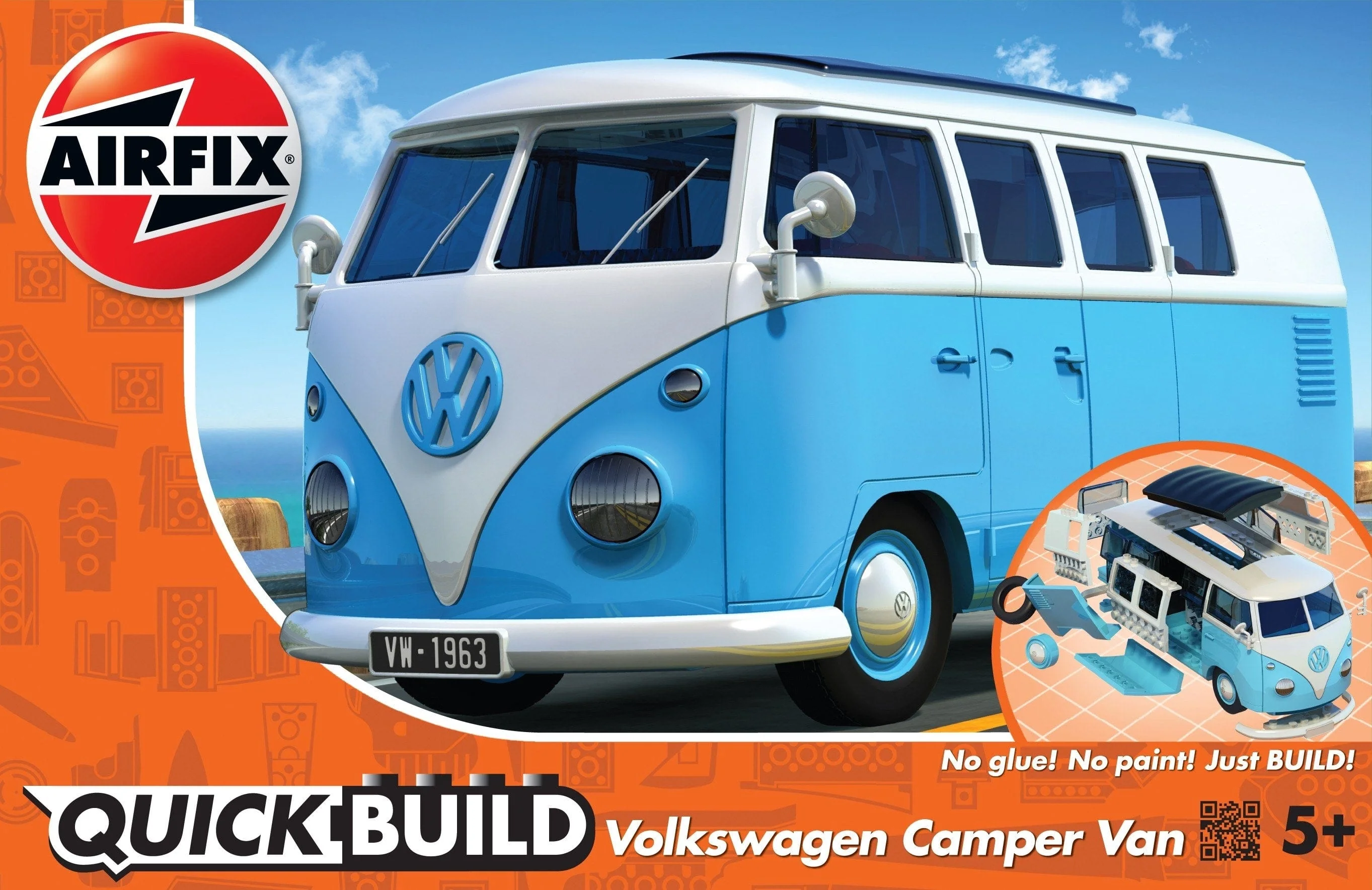Airfix Quick Build VW Camper Van Blue - Image 4
