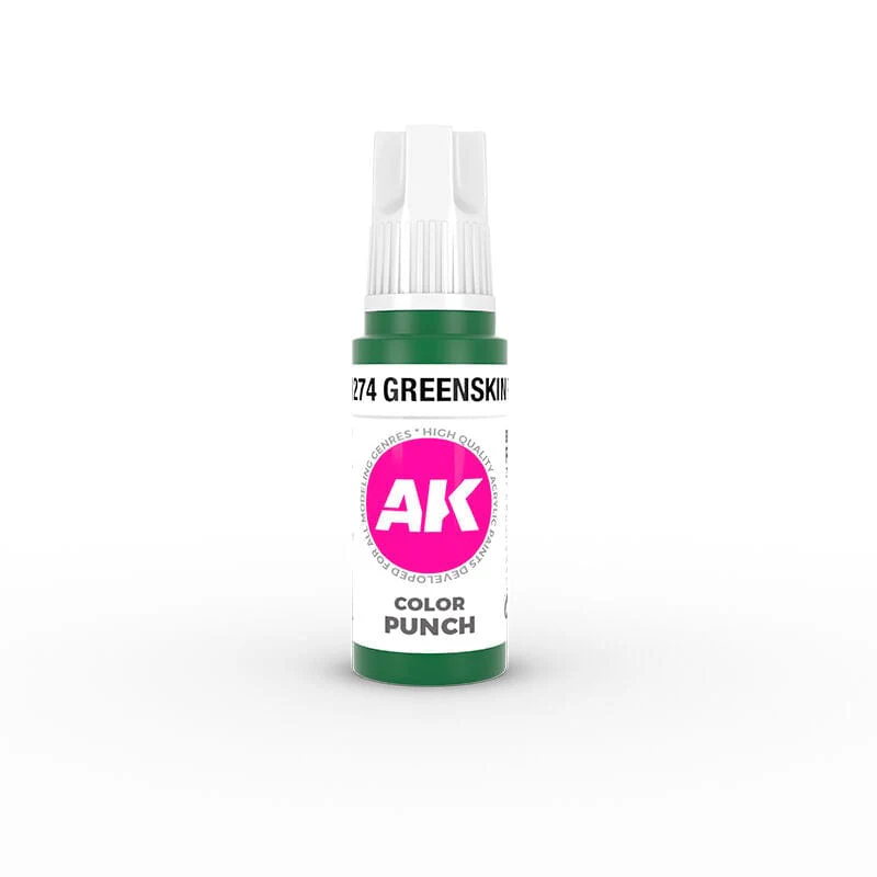 AK Interactive Colour Punch: Greenskin Punch 17 ml Acrylic Paint 3rd Generation [AK11274]
