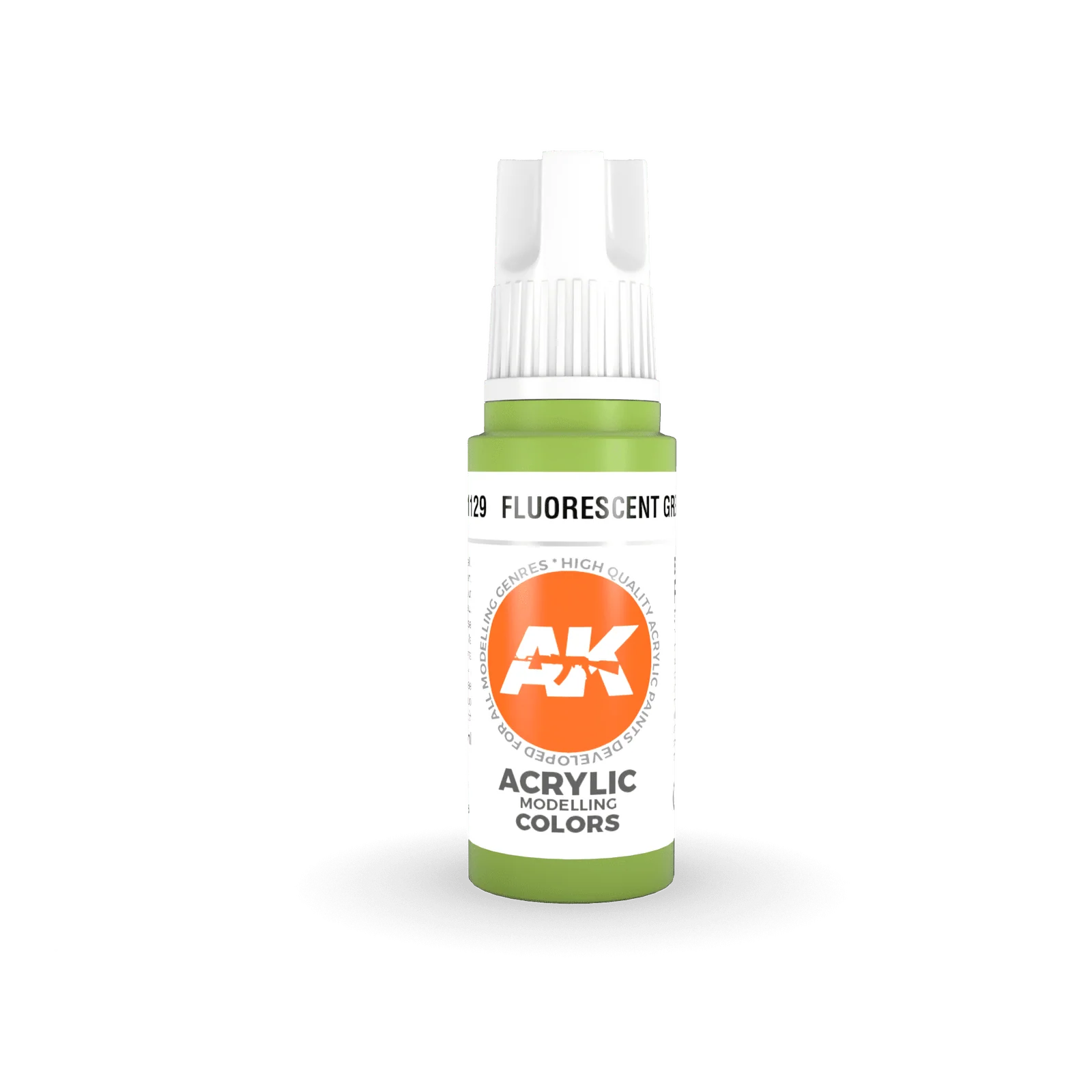 AK Interactive Fluorescent Green Acrylic Paint 17ml 3rd Generation [AK11129]