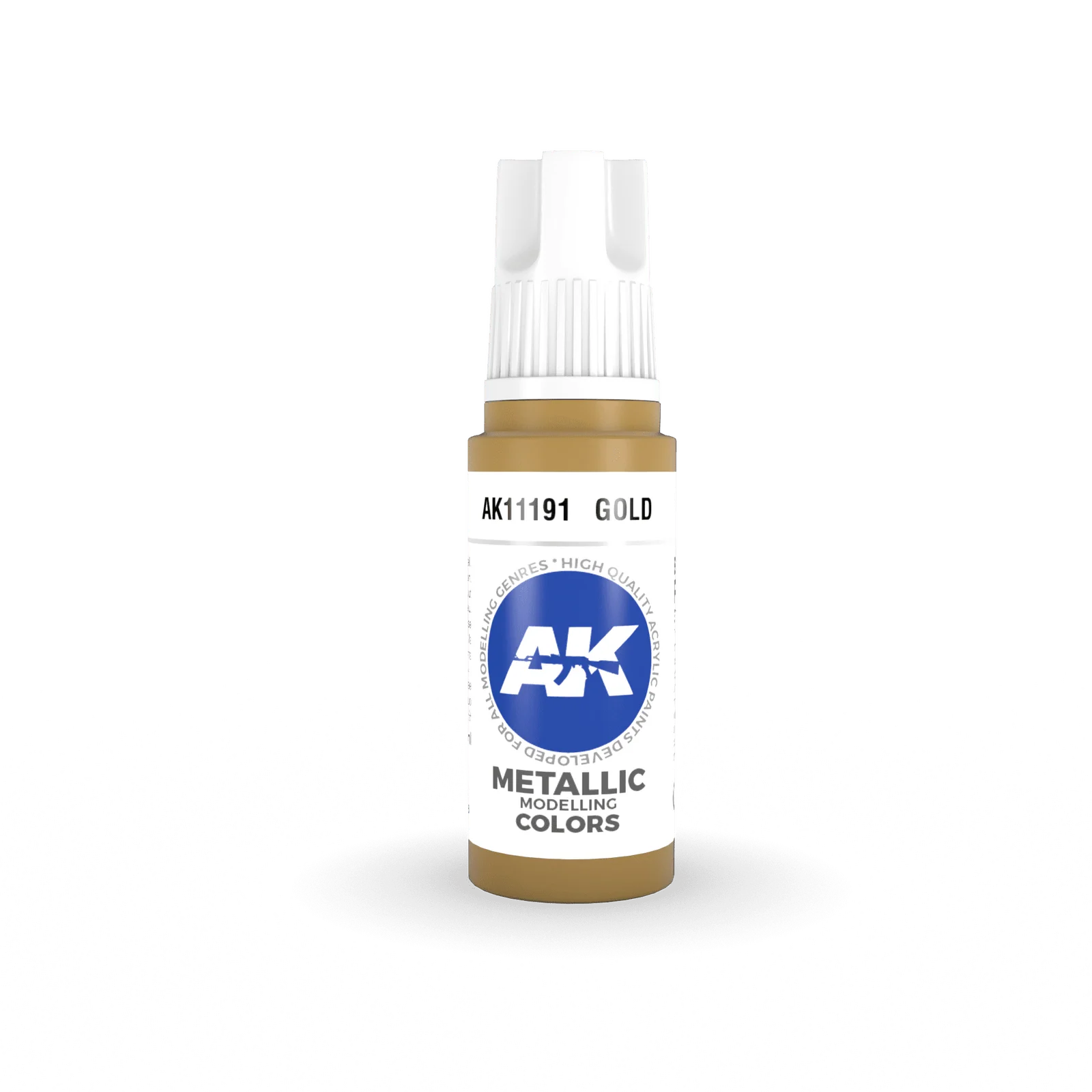 AK Interactive Gold Metallic Acrylic Paint 17ml 3rd Generation [AK11191]