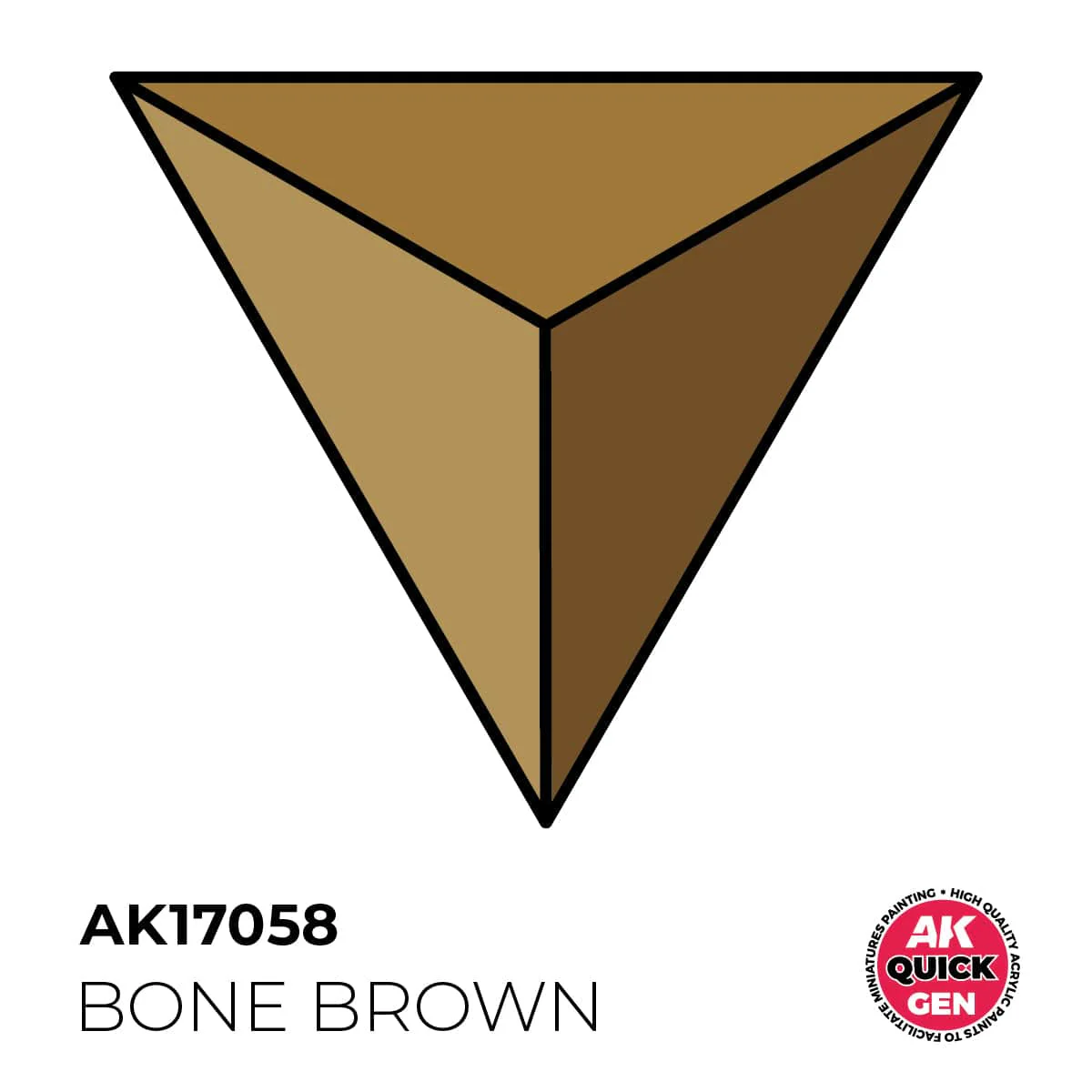 AK Interactive Quick Gen: Bone Brown - 18ml Acrylic Paint - Image 2