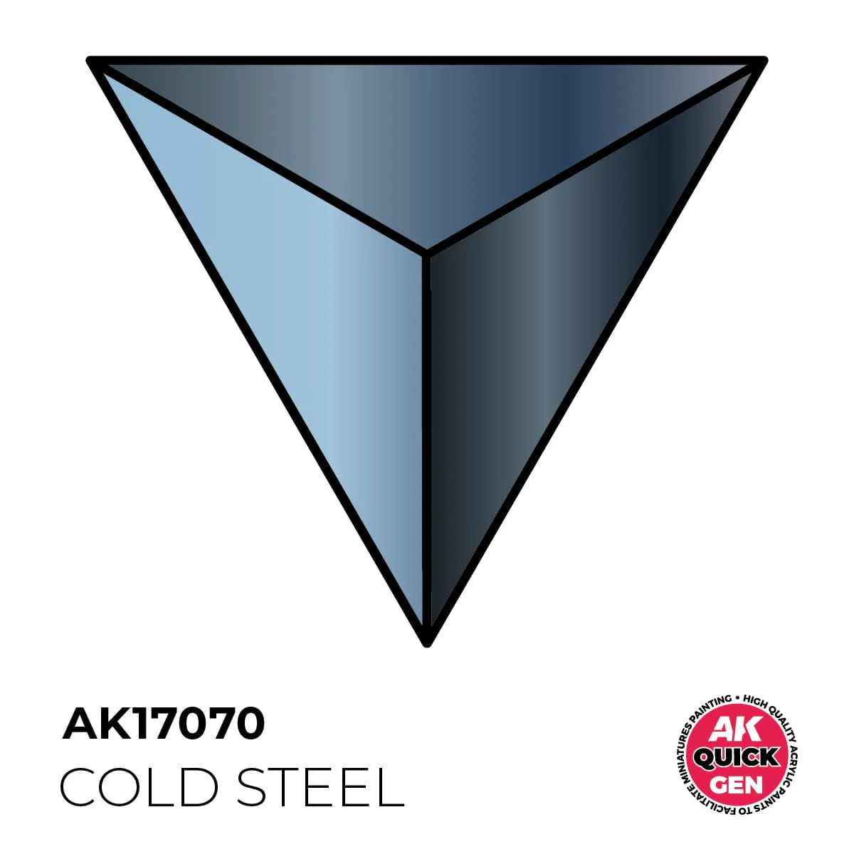 AK Interactive Quick Gen: Cold Steel - 18ml Acrylic Paint - Image 2