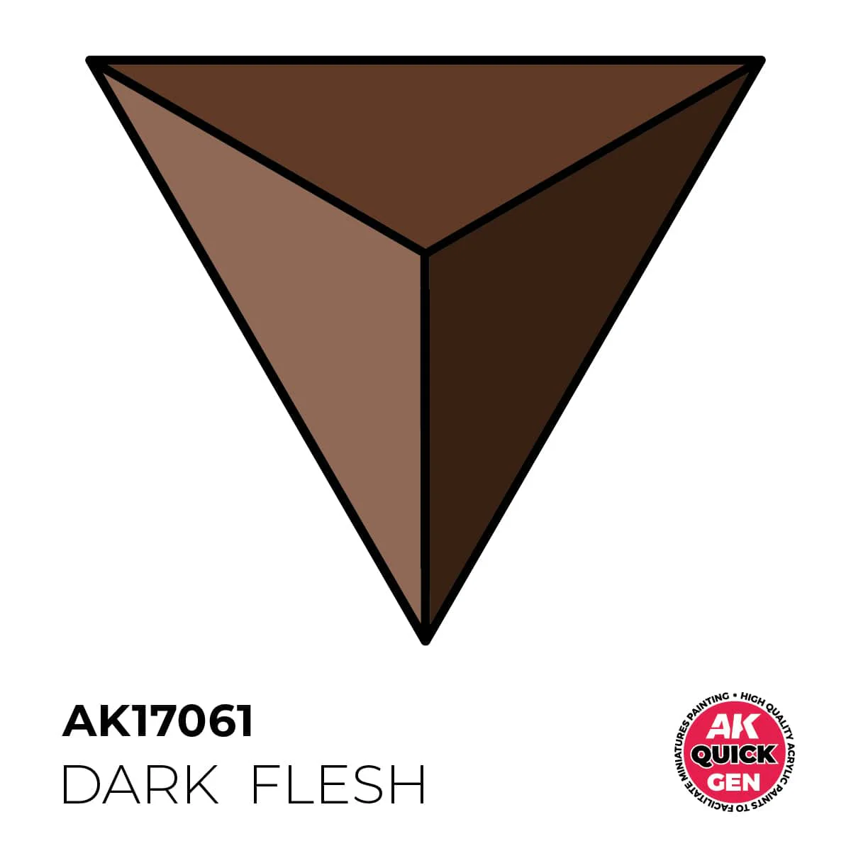 AK Interactive Quick Gen: Dark Flesh - 18ml Acrylic Paint - Image 2