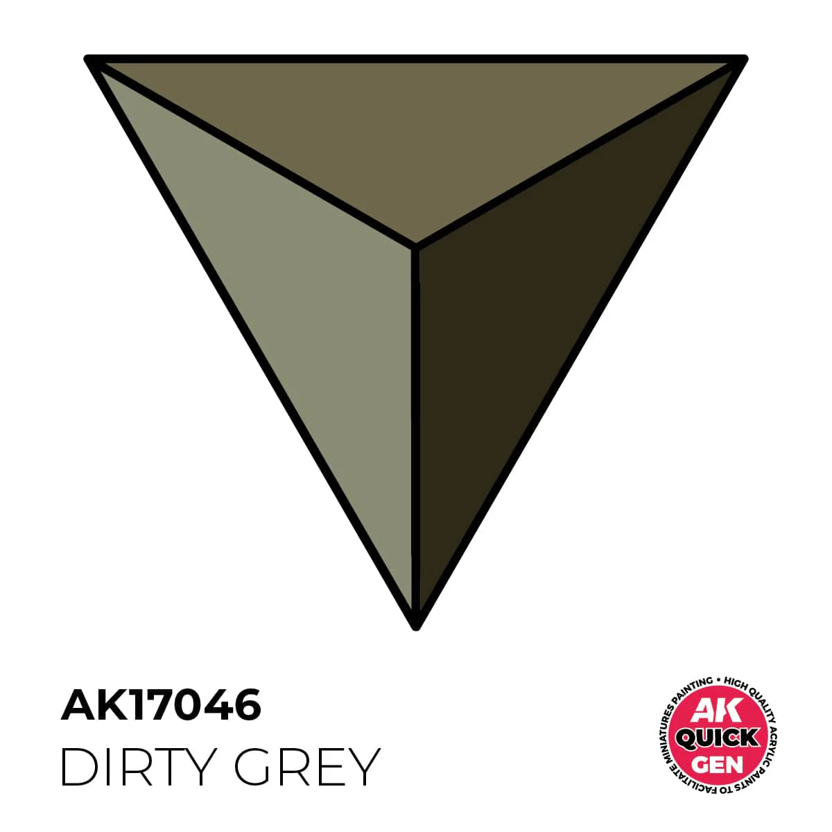 AK Interactive Quick Gen: Dirty Grey - 18ml Acrylic Paint - Image 2