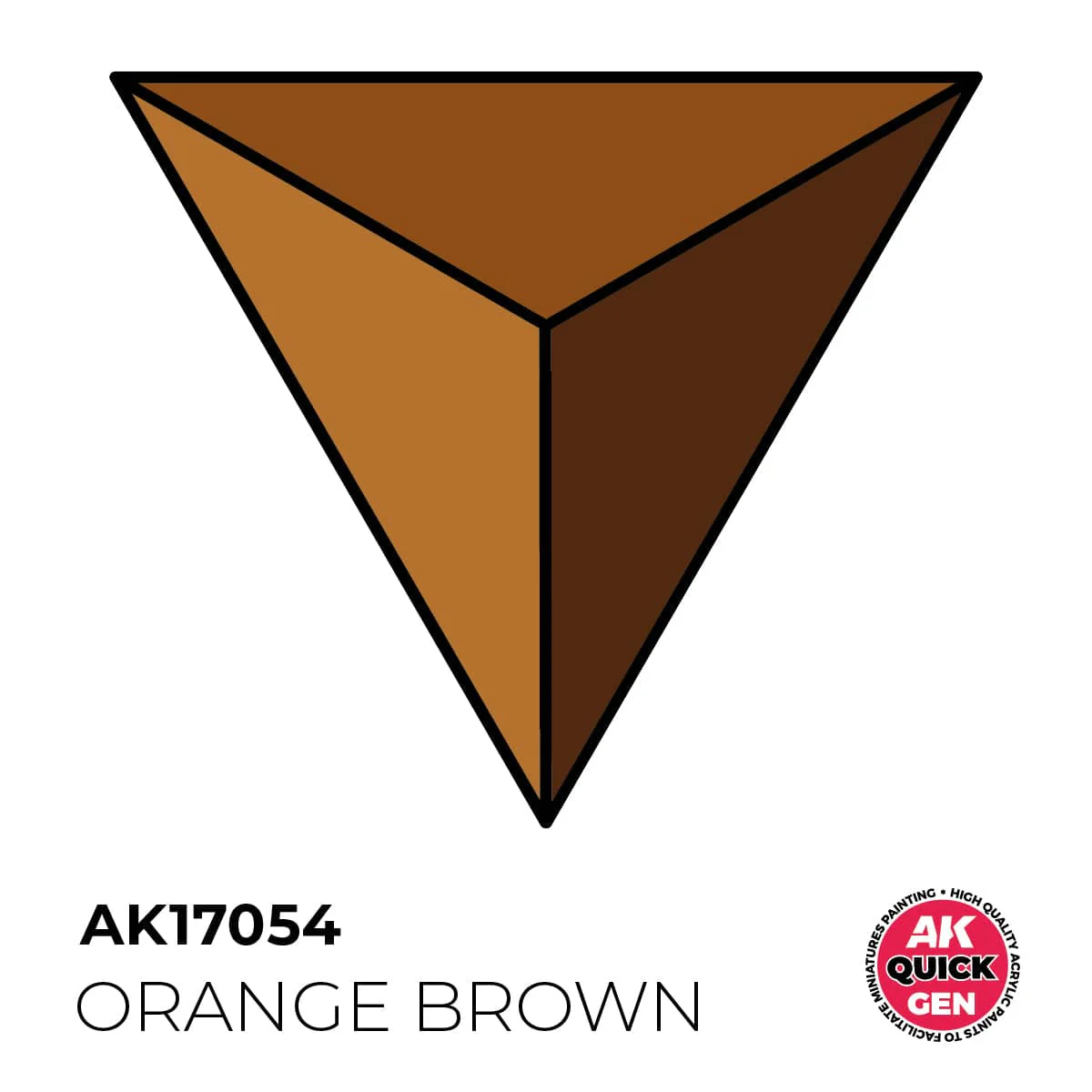 AK Interactive Quick Gen: Orange Brown - 18ml Acrylic Paint - Image 2