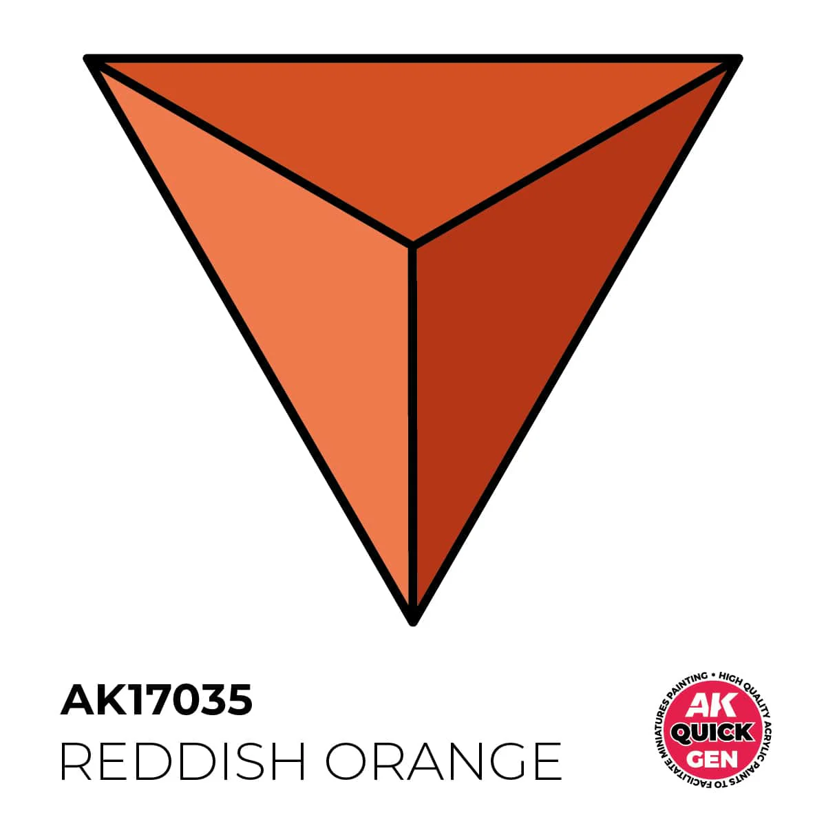 AK Interactive Quick Gen: Reddish Orange - 18ml Acrylic Paint - Image 2