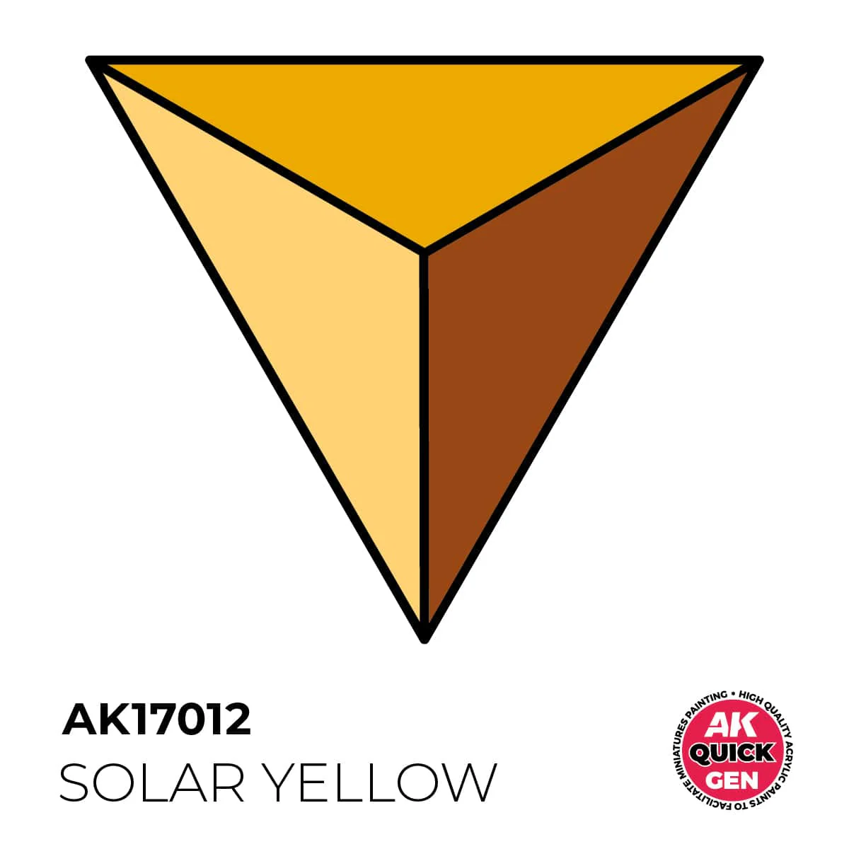 AK Interactive Quick Gen: Solar Yellow - 18ml Acrylic Paint - Image 2