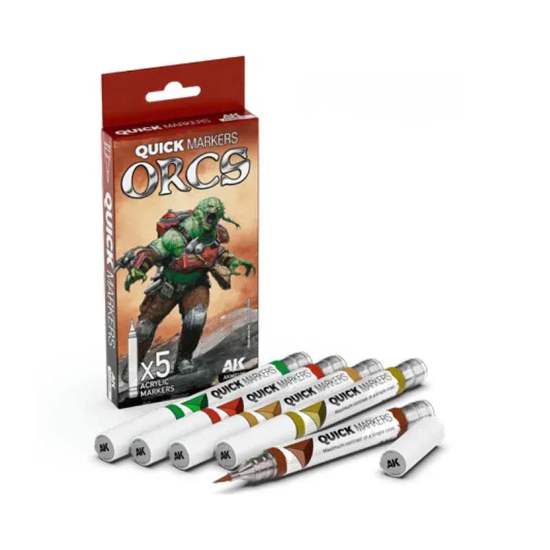 AK Interactive Quick Marker Set: Orcs - 5 Colour Set