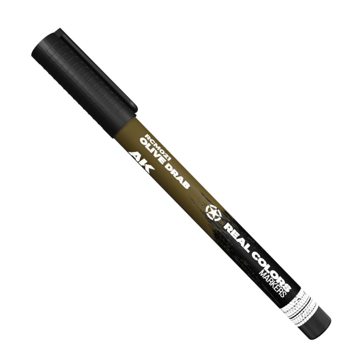 AK Interactive Real Colors Markers: Olive Drab - Acrylic Paint Marker [AKRCM021]