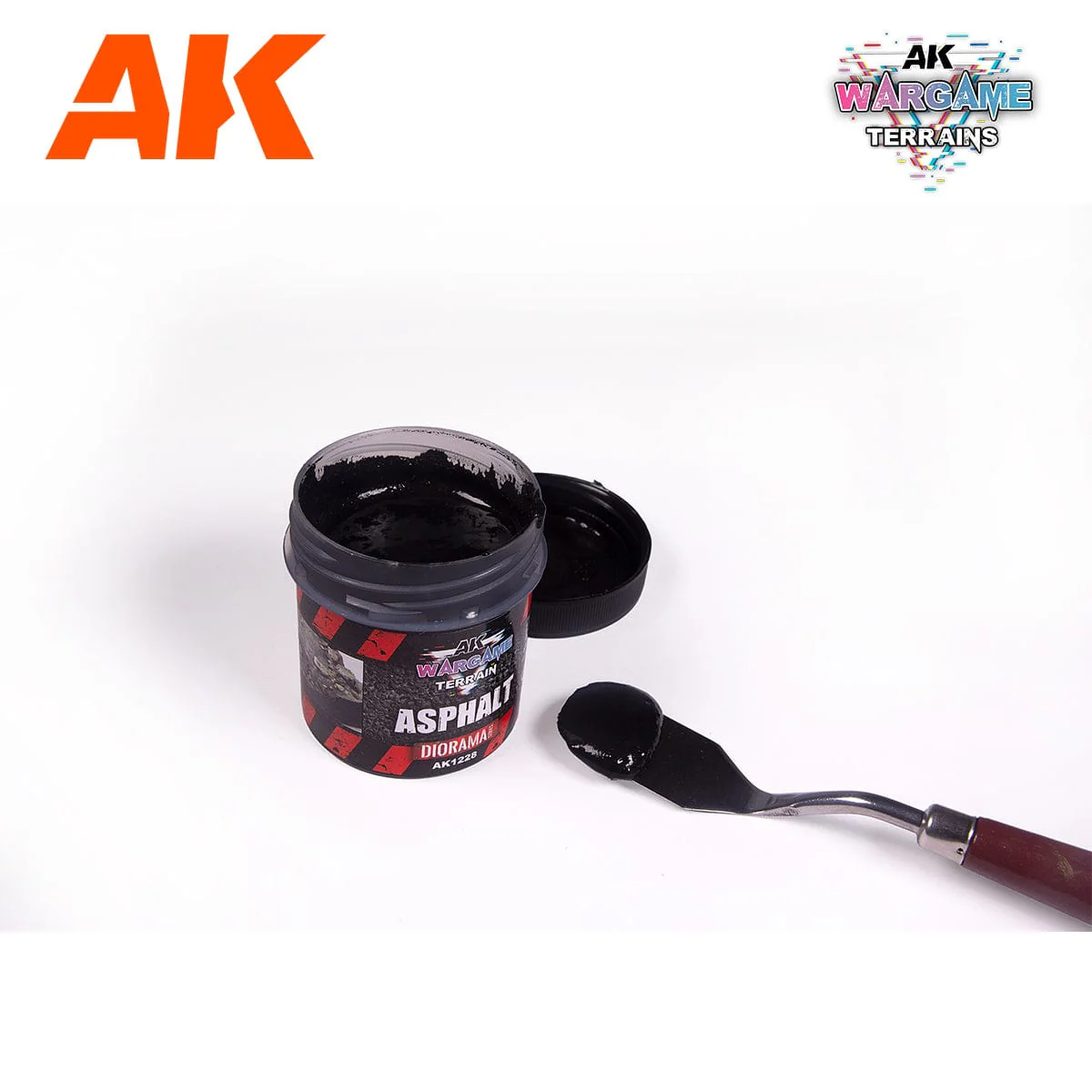 AK Interactive Wargame: Asphalt Terrain Paste 100ml - Image 2