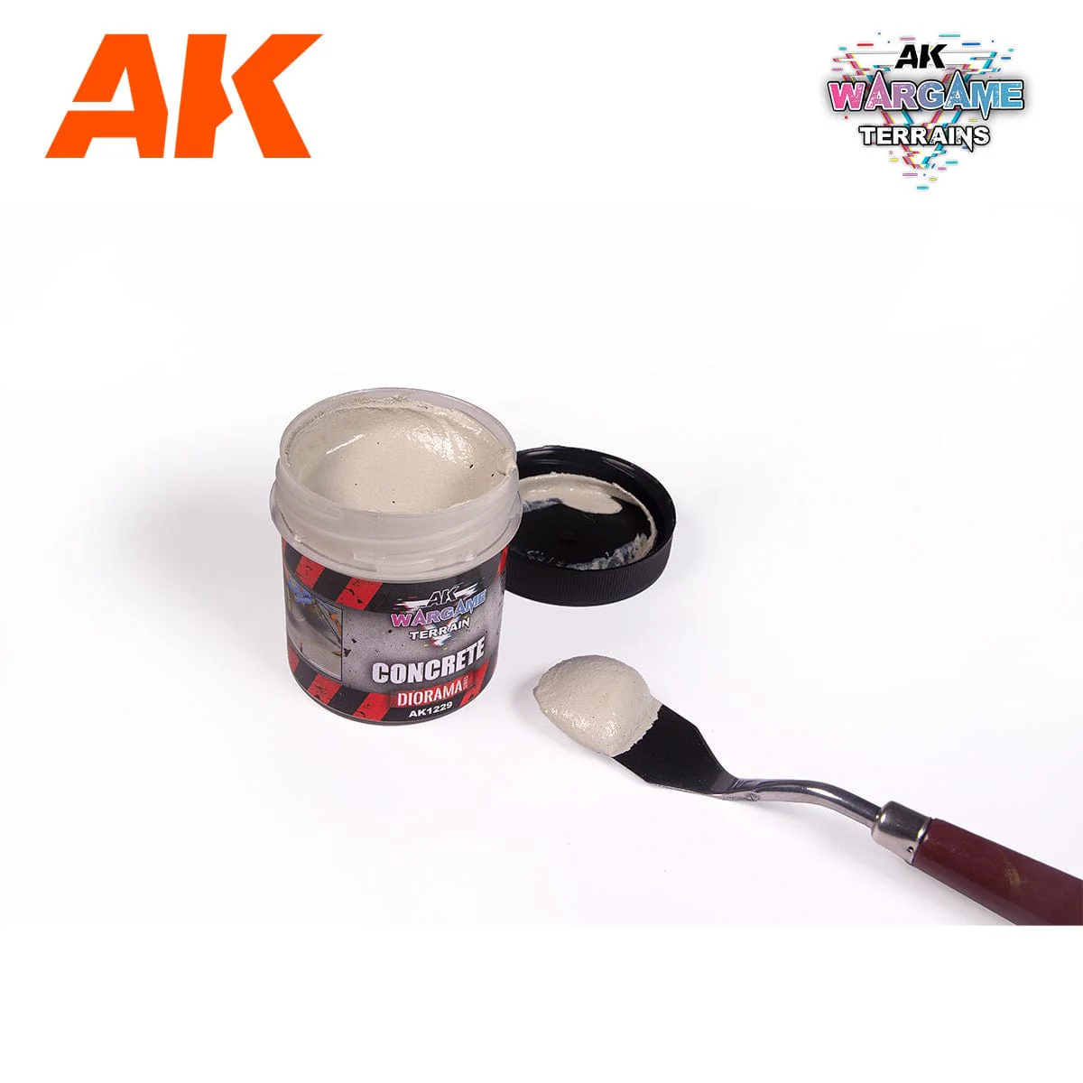 AK Interactive Wargame: Concrete Terrain Paste 100ml - Image 2