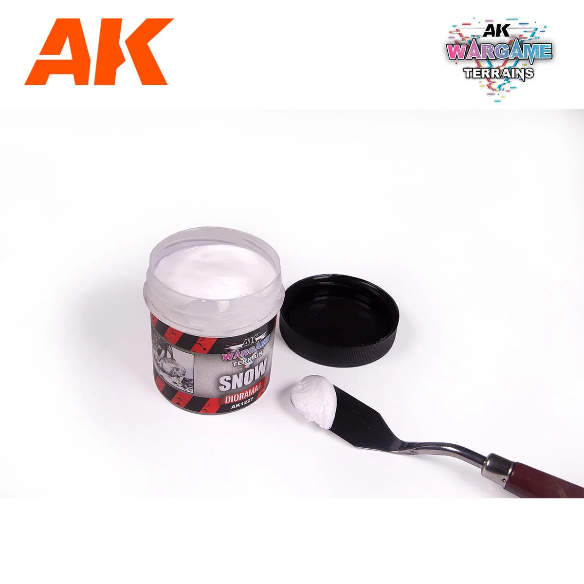 AK Interactive Wargame: Snow Terrain Paste 100ml - Image 2