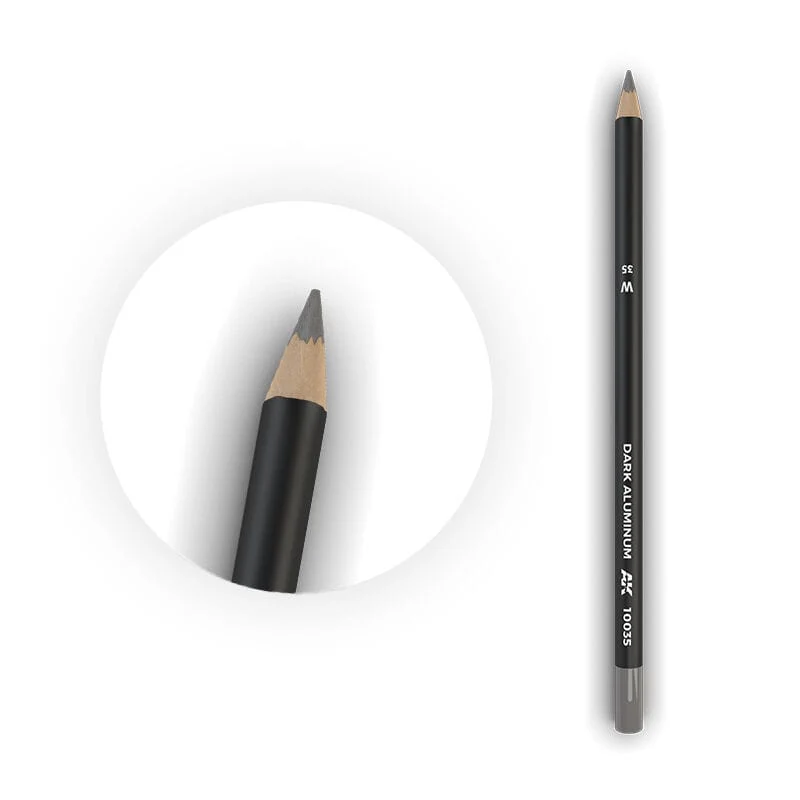 AK Interactive Weathering: Dark Aluminum Nickel Watercolour Pencil [AK10035]