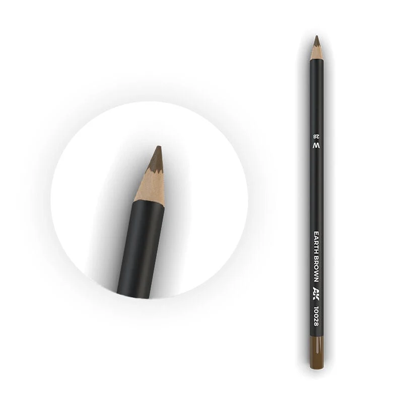 AK Interactive Weathering: Earth Brown Watercolour Pencil [AK10028]