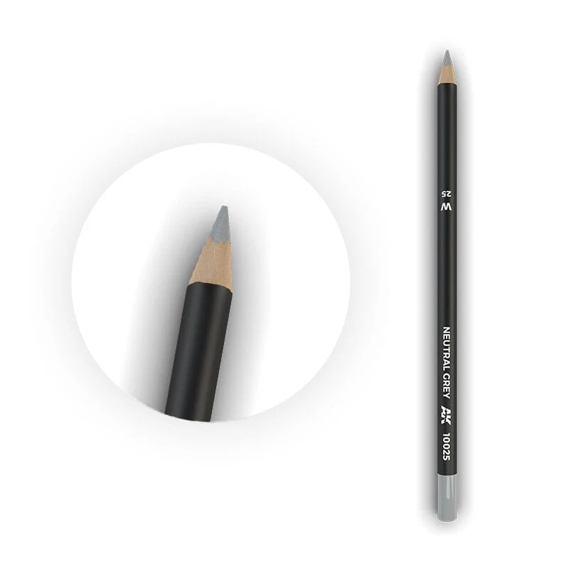 AK Interactive Weathering: Neutral Grey Watercolour Pencil [AK10025]