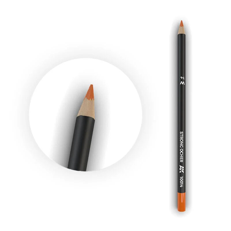 AK Interactive Weathering: Strong Ocher Watercolour Pencil [AK10014]