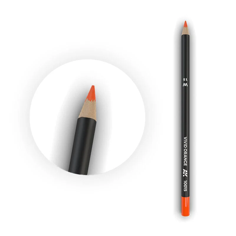 AK Interactive Weathering: Vivid Orange Watercolour Pencil [AK10015]