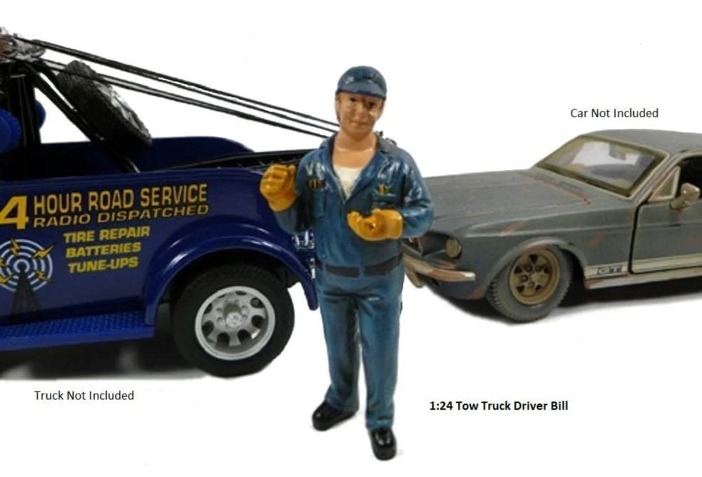 American Diorama 1/24 Bill Tow Truck Driver Figure Accessory**