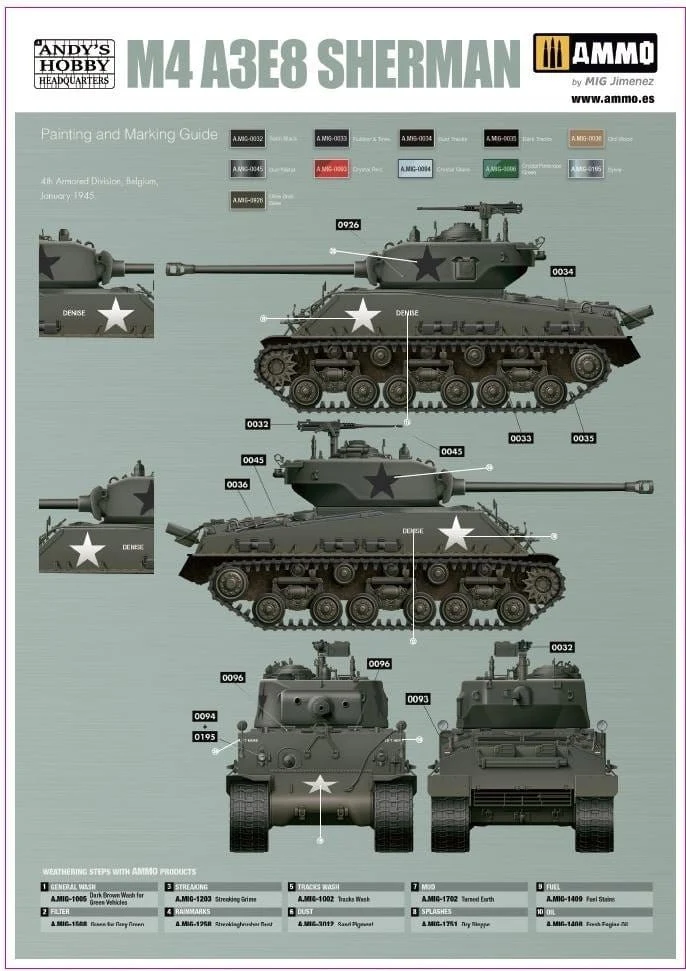 Andys Hobby HQ 1/16 M4A3E8 Sherman Easy Eight w/ figure [AHHQ-001] - Image 4